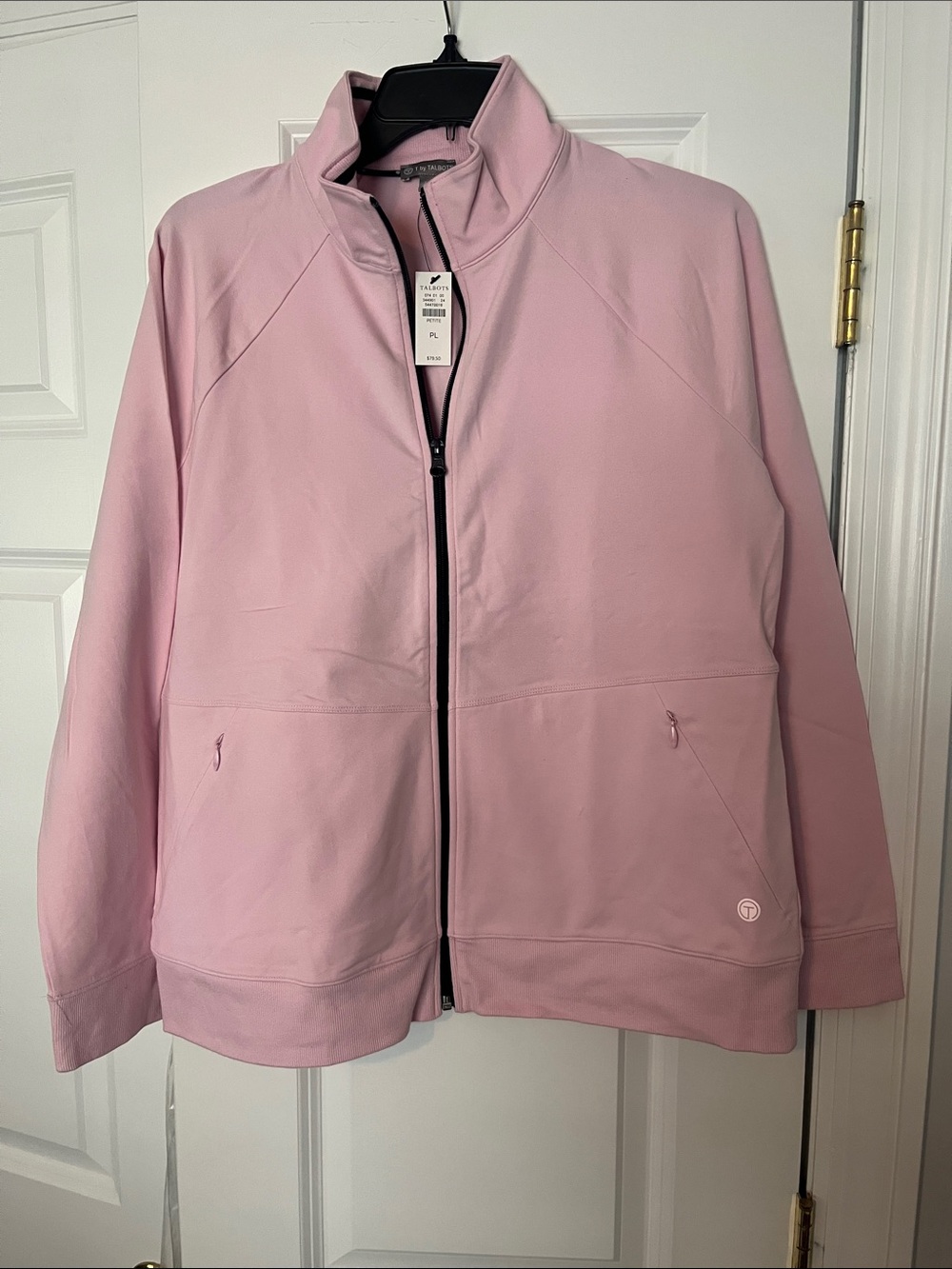 Talbots Light Pink Full-Zip Bomber Jacket
